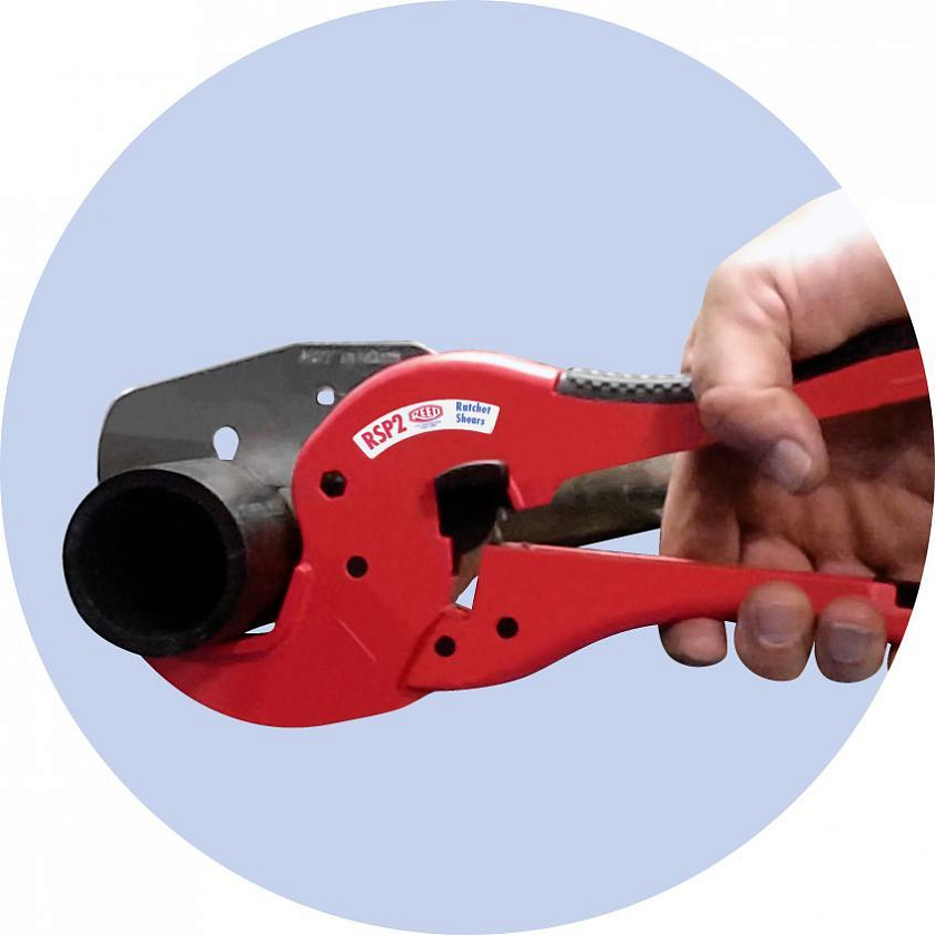 Ножницы REED RSP2 с храповиком для резки пластиковых труб